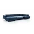 Coltar extensibil dreapta 6 locuri ELTAP, Rod-30, Rodrigo, 345x202x90 cm, lemn/poliester, gri inchis/alb