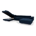 Coltar extensibil stanga 6 locuri ELTAP, Rod-34, Rodrigo, 345x202x90 cm, lemn/poliester, gri inchis