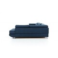 Coltar extensibil dreapta 6 locuri ELTAP, Rod-41, Rodrigo, 345x202x90 cm, lemn/poliester, albastru inchis/alb