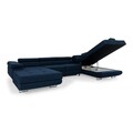 Coltar extensibil dreapta 6 locuri ELTAP, Rod-44, Rodrigo, 345x202x90 cm, lemn/poliester, galben/negru