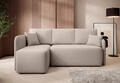 Coltar extensibil stanga 3 locuri ELTAP, Hadson, 206x150x89 cm, lemn/poliester, bej inchis
