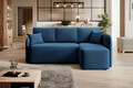 Coltar extensibil dreapta 3 locuri ELTAP, Hadson, 206x150x89 cm, lemn/poliester, albastru inchis
