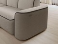 Coltar stanga 4 locuri ELTAP, Ume, 287x190x88 cm, lemn/poliester, bej/maro inchis