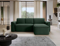 Coltar dreapta 4 locuri ELTAP, Ume, 287x190x88 cm, lemn/poliester, verde inchis/negru