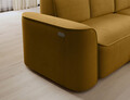 Coltar dreapta 4 locuri ELTAP, Ume, 287x190x88 cm, lemn/poliester, mustar