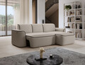 Coltar dreapta 4 locuri ELTAP, Ume, 287x190x88 cm, lemn/poliester, bej/maro inchis