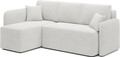 Coltar extensibil stanga 3 locuri ELTAP, Hadson, 206x150x89 cm, lemn/poliester, alb