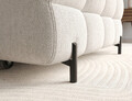 Coltar extensibil dreapta 3 locuri ELTAP, RT-01AMO, Felro, 285x181x93 cm, lemn/poliester, alb