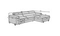 Coltar extensibil dreapta 3 locuri ELTAP, RT-35AMO, Felro, 285x181x93 cm, lemn/poliester, verde inchis
