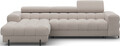 Coltar extensibil stanga 3 locuri ELTAP, LT-18SO, Felro, 285x181x93 cm, lemn/poliester, bej