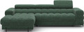 Coltar extensibil stanga 3 locuri ELTAP, LT-35AMO, Felro, 285x181x93 cm, lemn/poliester, verde inchis