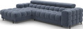 Coltar extensibil stanga 3 locuri ELTAP, LT-40AU, Felro, 285x181x93 cm, lemn/poliester, albastru