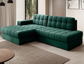 Coltar extensibil stanga 3 locuri ELTAP, LT-35LU, Blezalt, 240x150x82 cm, lemn/poliester, verde inchis