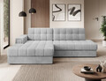 Coltar extensibil stanga 3 locuri ELTAP, LT-84MO, Blezalt, 240x150x82 cm, lemn/poliester, gri deschis
