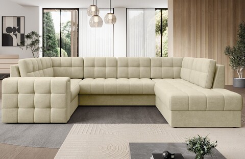 Coltar extensibil dreapta 5 locuri ELTAP, RT-04MO, Blewett, 299x198x82 cm, lemn/poliester, bej