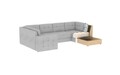 Coltar extensibil dreapta 5 locuri ELTAP, RT-06SO, Blewett, 299x198x82 cm, lemn/poliester, gri inchis