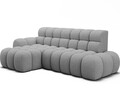 Coltar extensibil stanga 3 locuri ELTAP, Ceedro, 283x165x98 cm, lemn/poliester, gri deschis
