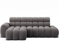 Coltar extensibil stanga 3 locuri ELTAP, Ceedro, 283x165x98 cm, lemn/poliester, gri