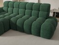Coltar extensibil stanga 3 locuri ELTAP, Ceedro, 283x165x98 cm, lemn/poliester, verde inchis