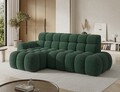 Coltar extensibil stanga 3 locuri ELTAP, Ceedro, 283x165x98 cm, lemn/poliester, verde inchis