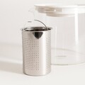 Ceainic cu filtru Milbo, Homla, 16x19 cm, 1 L, sticla borosilicata, alb/transparent