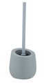 Perie pentru toaleta cu suport Badi, Wenko, 13.5x38 cm, ceramica/silicon, albastru