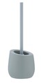 Perie pentru toaleta cu suport Badi, Wenko, 13.5x38 cm, ceramica/silicon, albastru