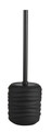 Perie pentru toaleta cu suport Illana, Wenko, 8.5x38.5 cm, ceramica/silicon/inox, negru