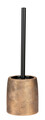 Perie pentru toaleta cu suport Tremea, Wenko, 11.5x37.5 cm, ceramica/inox, bronz/negru