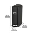 Cos de gunoi cu pedala Design, Wenko, 20.5x36x46 cm, otel/polipropilena, negru