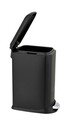 Cos de gunoi cu pedala Design, Wenko, 20.5x36x46 cm, otel/polipropilena, negru