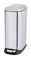 Cos de gunoi cu pedala Design, Wenko, 23.5x41x55 cm, inox/polipropilena, argintiu/negru