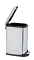 Cos de gunoi cu pedala Design, Wenko, 23.5x41x55 cm, inox/polipropilena, argintiu/negru