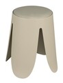 Taburet pentru baie Comiso, Wenko, 44.5x46 cm, plastic/poliuretan, bej