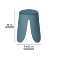 Taburet pentru baie Comiso, Wenko, 44.5x46 cm, plastic/poliuretan, albastru petrol