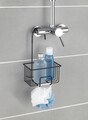 Etajera suspendata pentru baie Milito, Wenko, 18x13x28.5 cm, inox/PET, negru