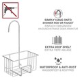 Etajera suspendata pentru baie Milito, Wenko, 18x13x28.5 cm, inox/PET, argintiu