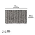 Covoras de baie Solivo, Wenko, 50x80x3 cm, poliester/bumbac, gri
