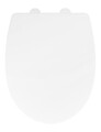 Capac de toaleta cu sistem automat de coborare Tavola, Wenko, 36.5x45 cm, termoplastic/inox, alb