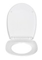 Capac de toaleta cu sistem automat de coborare Corbara, Wenko, 36.5x45 cm, termoplastic/inox, multicolor