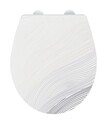 Capac de toaleta cu sistem automat de coborare Menin, Wenko, 37x44.5 cm, duroplast/inox, multicolor