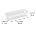 Etajera pentru baie Genova, Wenko, 30x10.5x8 cm, inox, alb