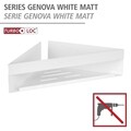 Etajera de colt pentru baie Genova, Wenko, 36x17x8 cm, inox, alb