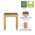 Taburet pentru baie Fondi, Wenko, 60x30x39 cm, lemn acacia, maro