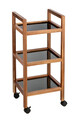 Organizator baie Fondi, Wenko, 35x31x76.5 cm, lemn acacia/sticla/plastic, maro/negru