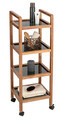 Organizator baie Fondi, Wenko, 35x31x101.5 cm, lemn acacia/sticla/plastic, maro/negru