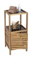 Organizator baie Fondi, Wenko, 39.5x35.5x86 cm, lemn acacia/sticla/plastic, maro/negru