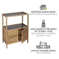 Organizator baie Fondi, Wenko, 67.5x35.5x86 cm, lemn acacia/sticla/plastic, maro/negru
