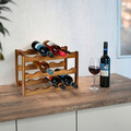 Suport pentru 12 sticle de vin Fondi, Wenko, 42x21x28 cm, lemn acacia, maro