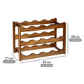 Suport pentru 12 sticle de vin Fondi, Wenko, 42x21x28 cm, lemn acacia, maro